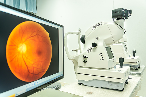 fundus camera use for examination eye in hospital